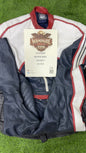 Leather motor bike jacket